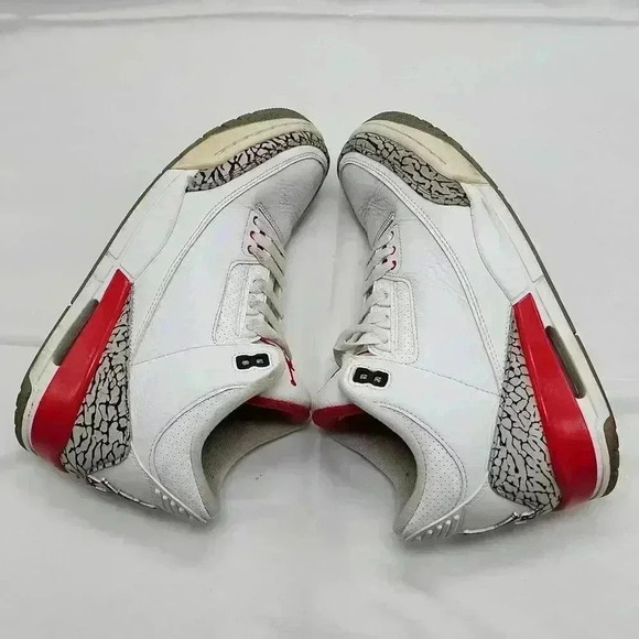 Nike Men\'s Air Jordan 3 Retro Hall of Fame Sneaker Shoes Red White Size 7.5 main image 10